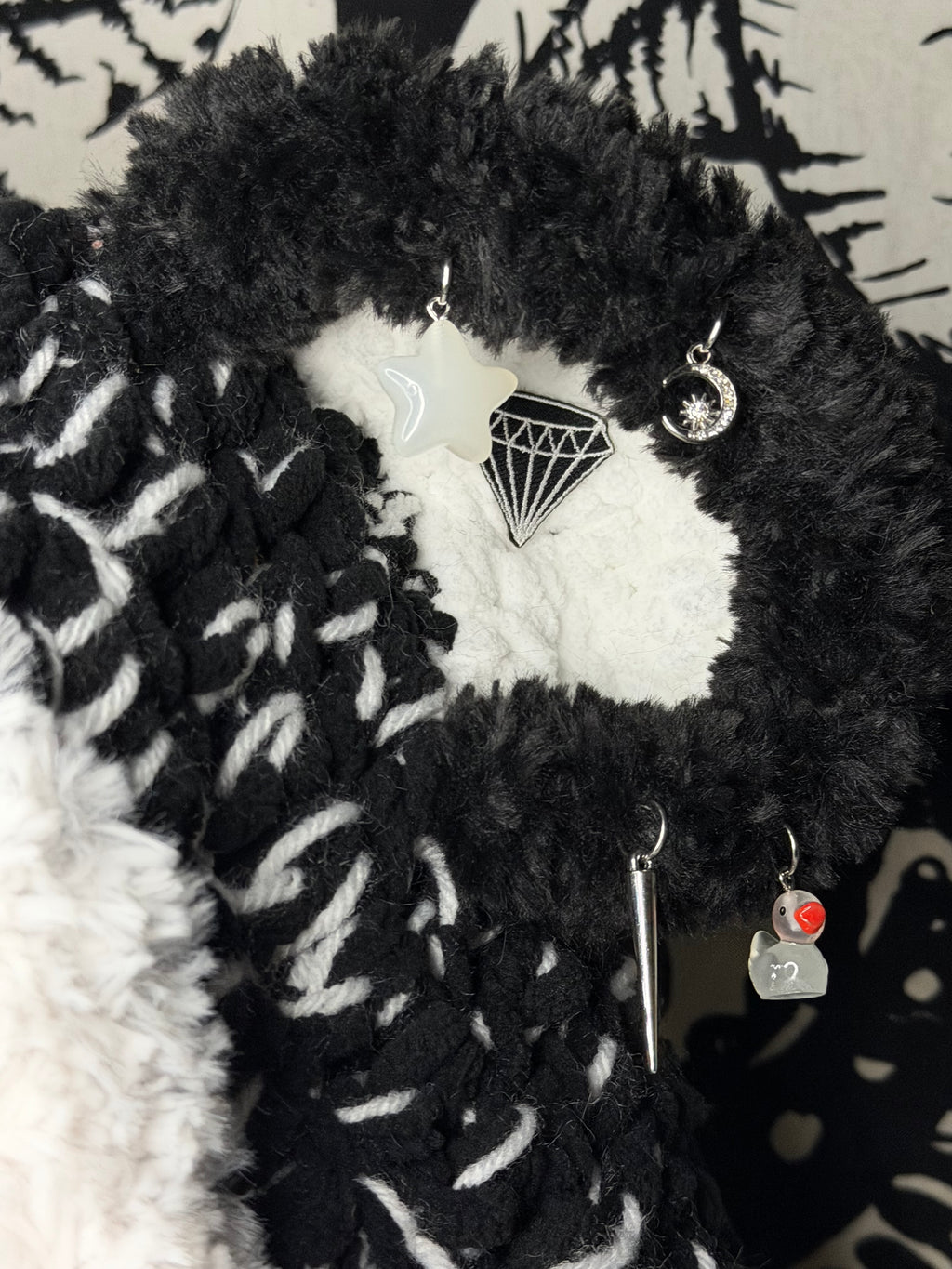 Excision Black/White Bear Hood