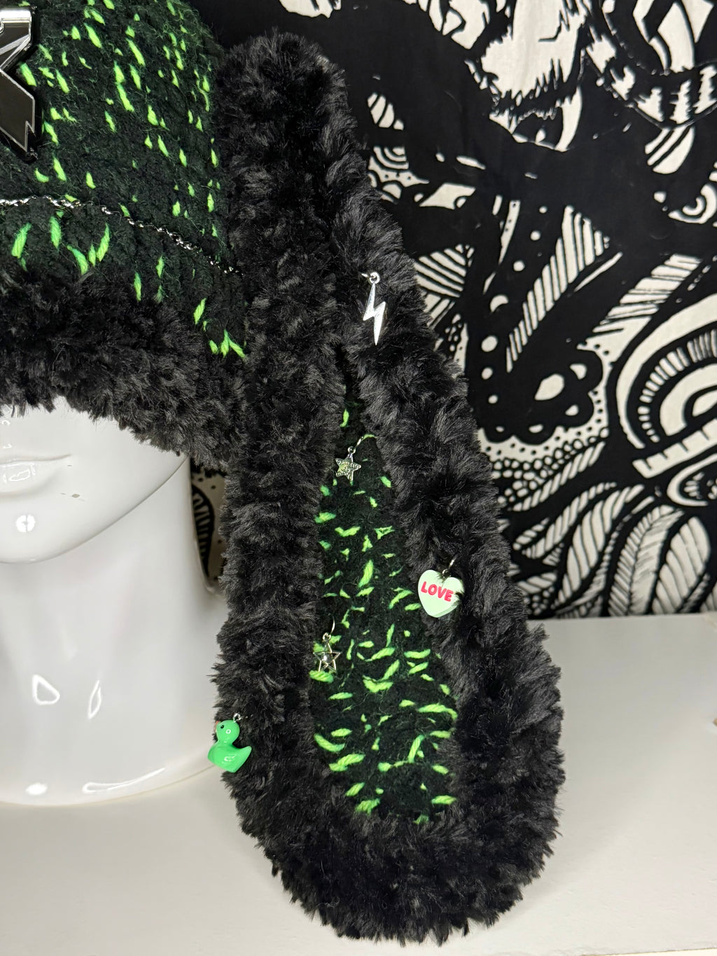 Excision Neon Black Bunny Bucket Hat
