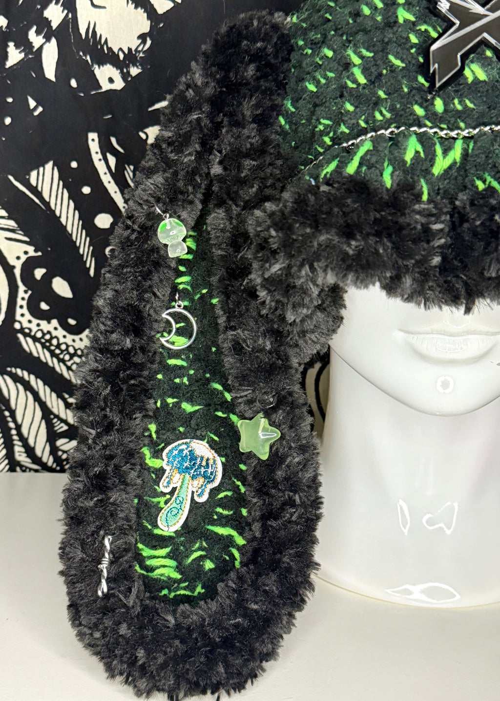 Excision Neon Black Bunny Bucket Hat