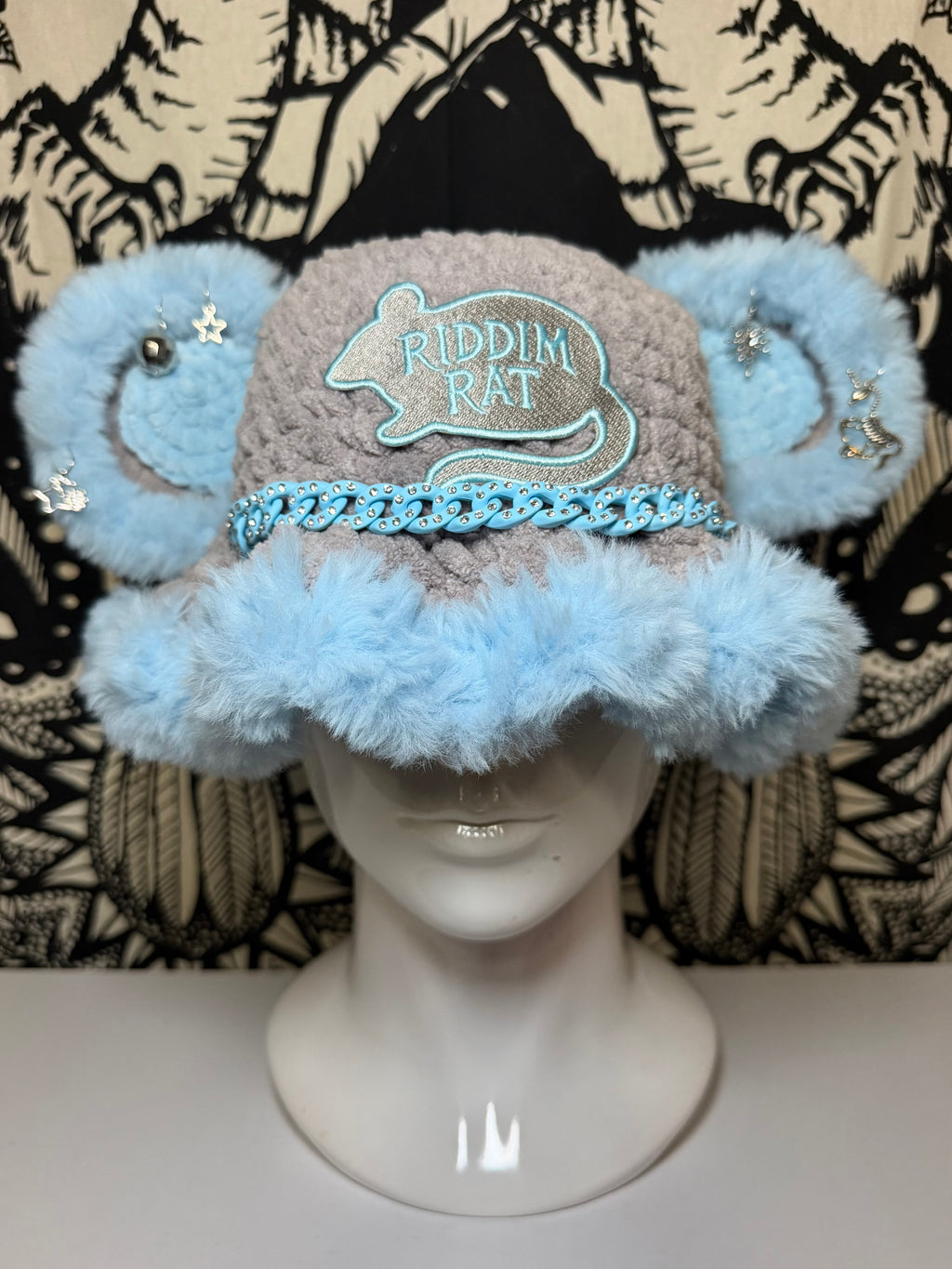 Blue/Grey Riddim Rat Hat
