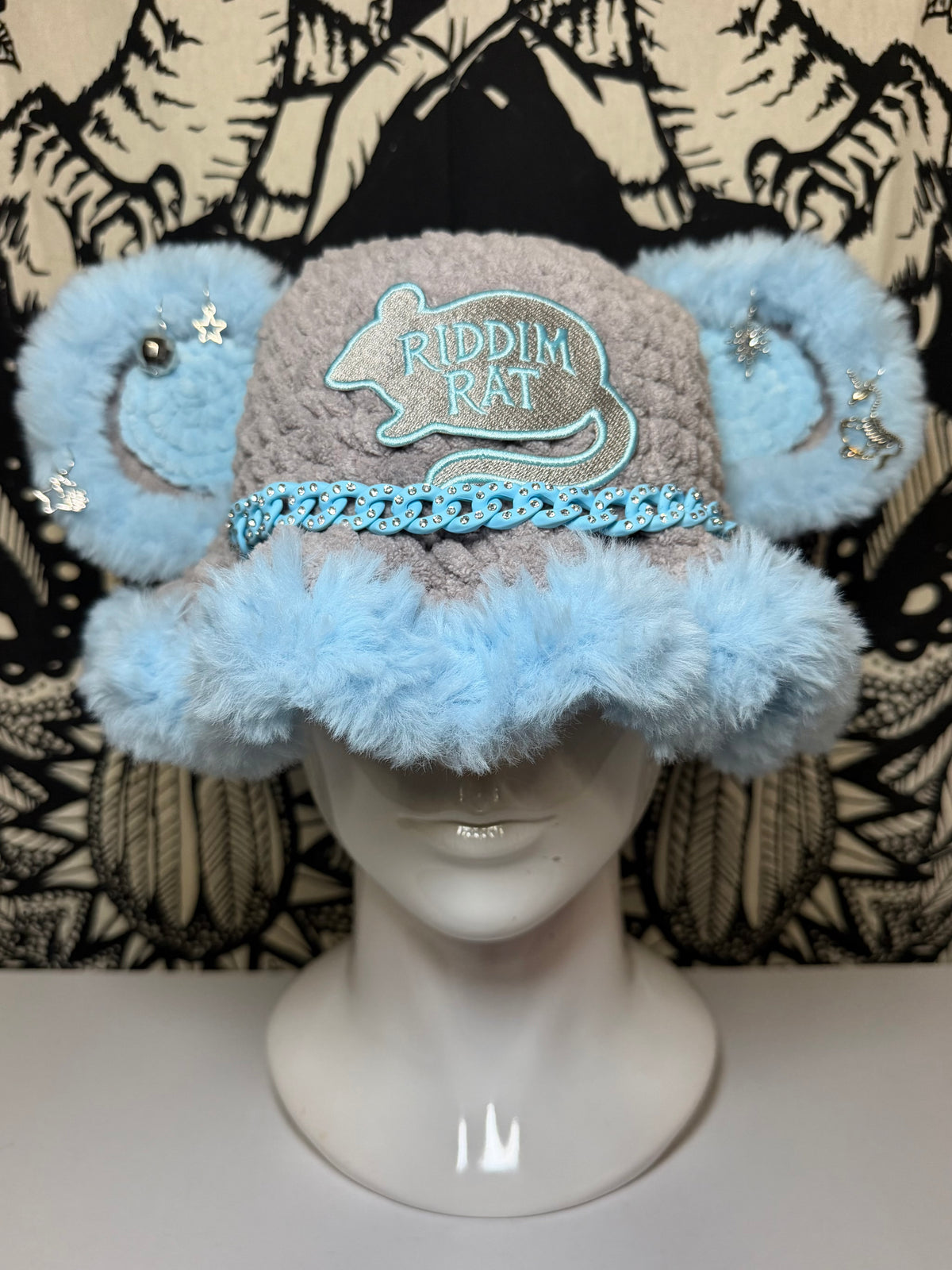 Blue/Grey Riddim Rat Hat