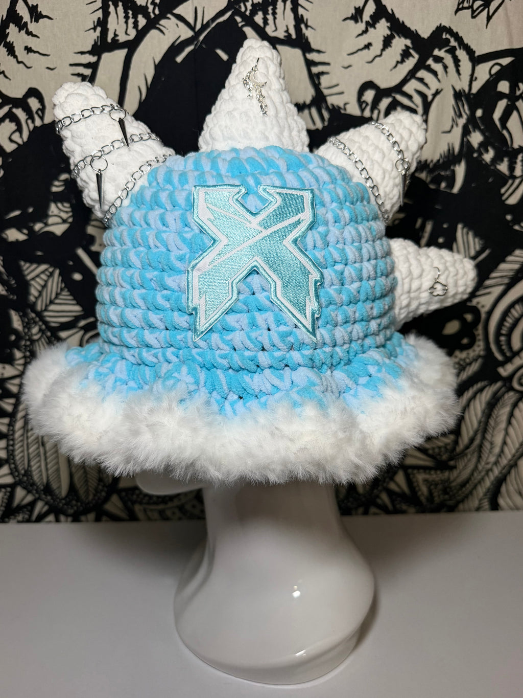 Ice Blue LL/X Dino Hat