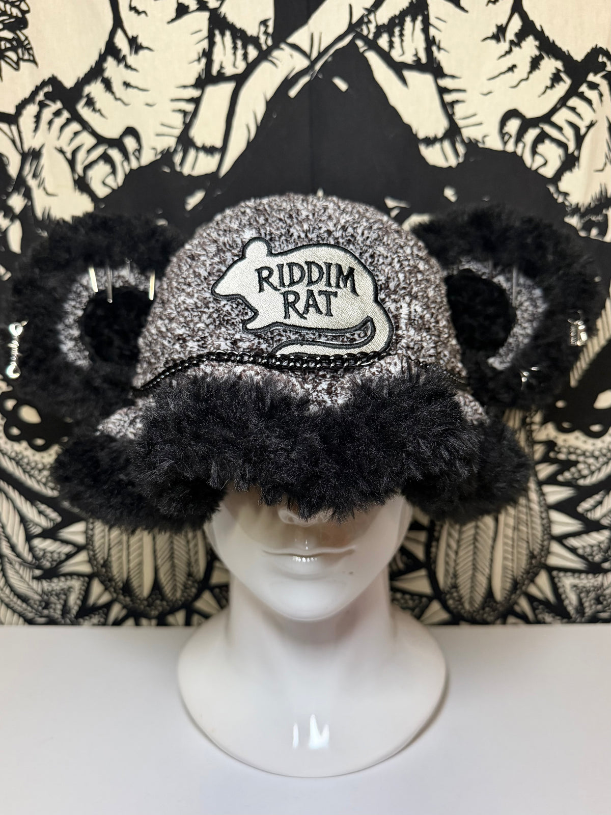 B/W Riddim Rat Hat (Larger Size)