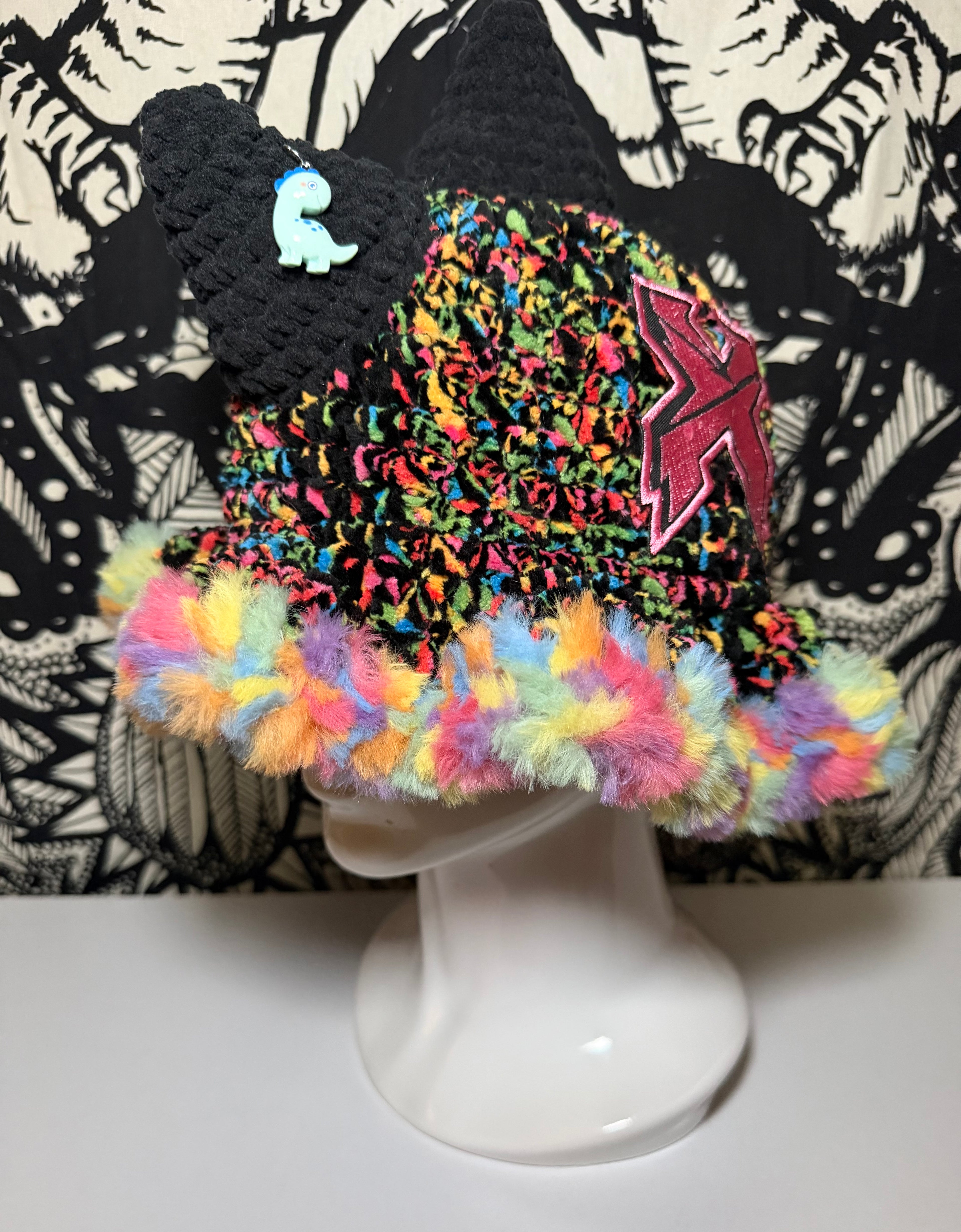 Black Rainbow LL/X Dino Hat