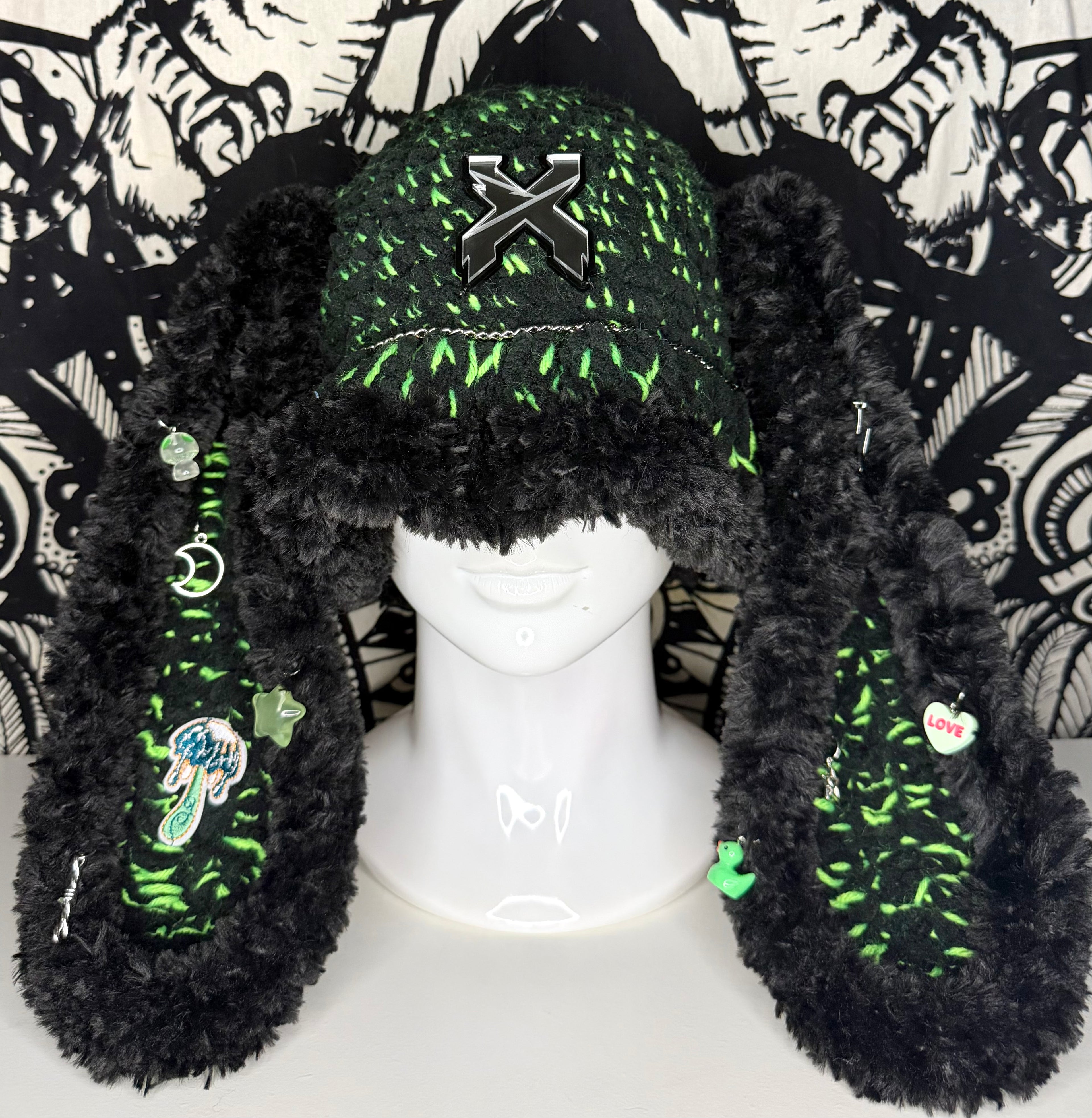 Excision Neon Black Bunny Bucket Hat