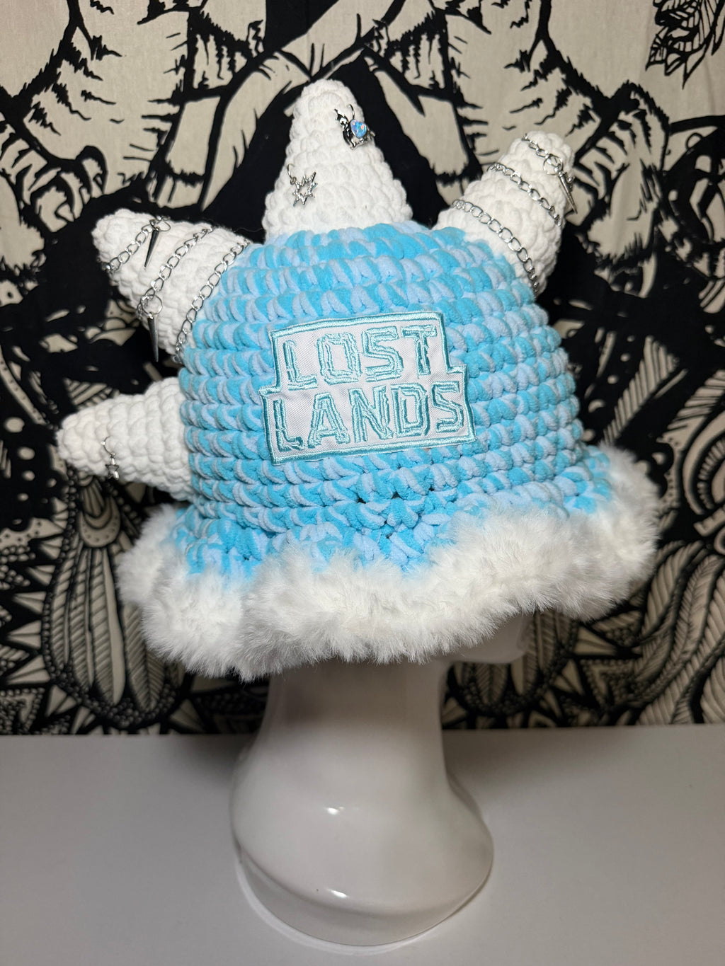 Ice Blue LL/X Dino Hat