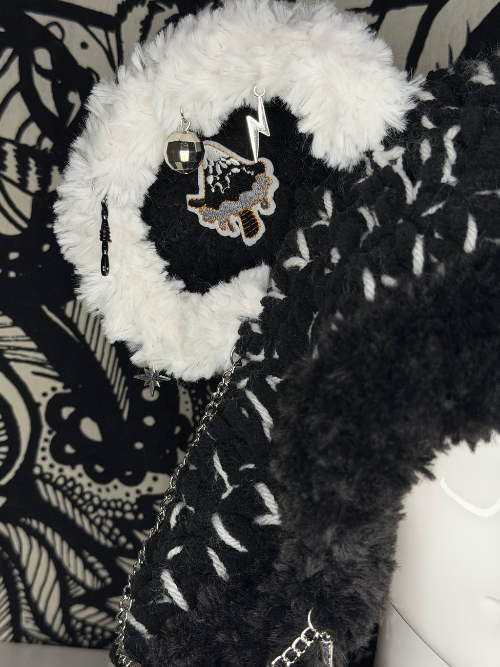 Excision Black/White Bear Hood