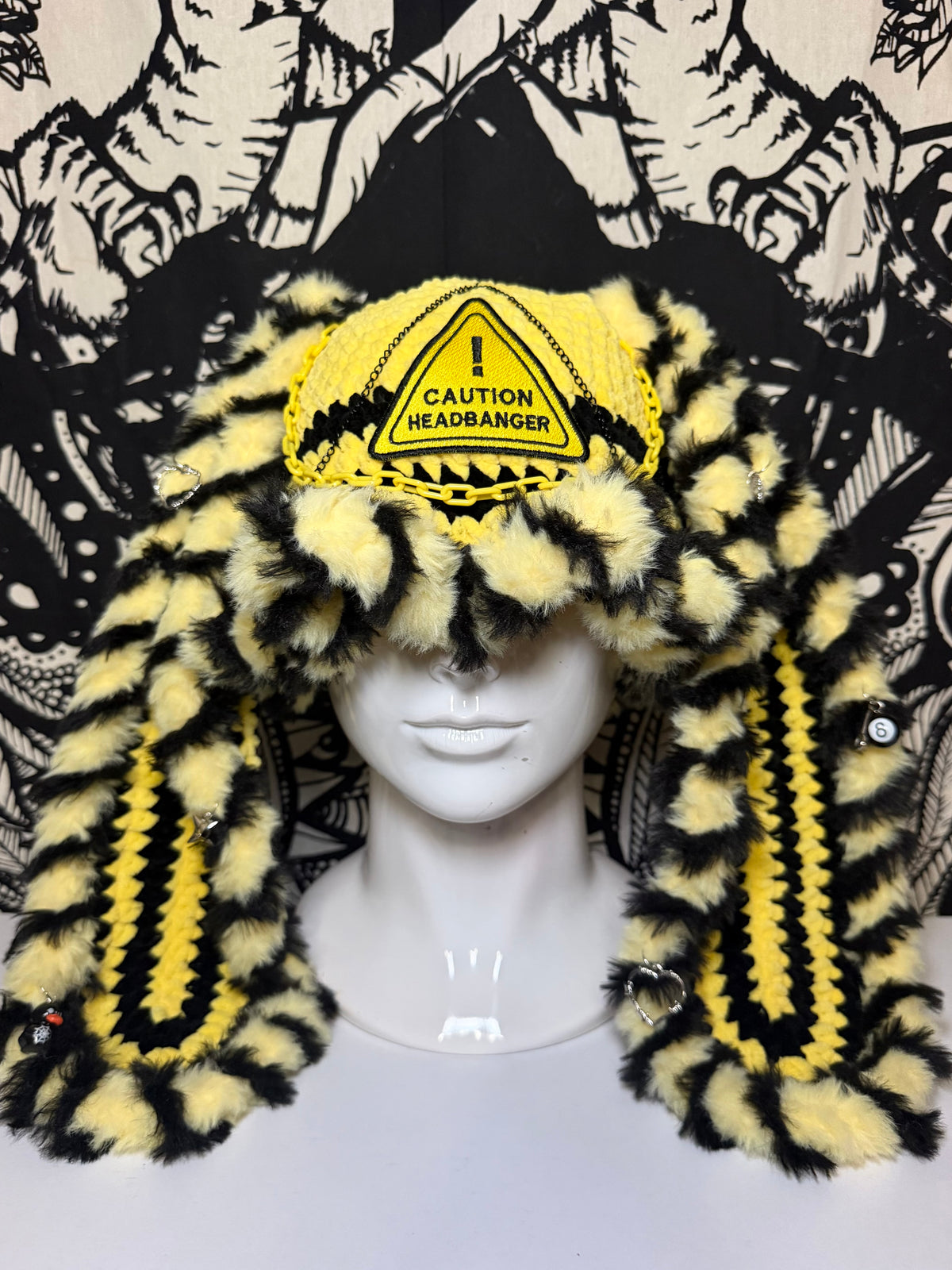Caution Headbanger Bunny Hat