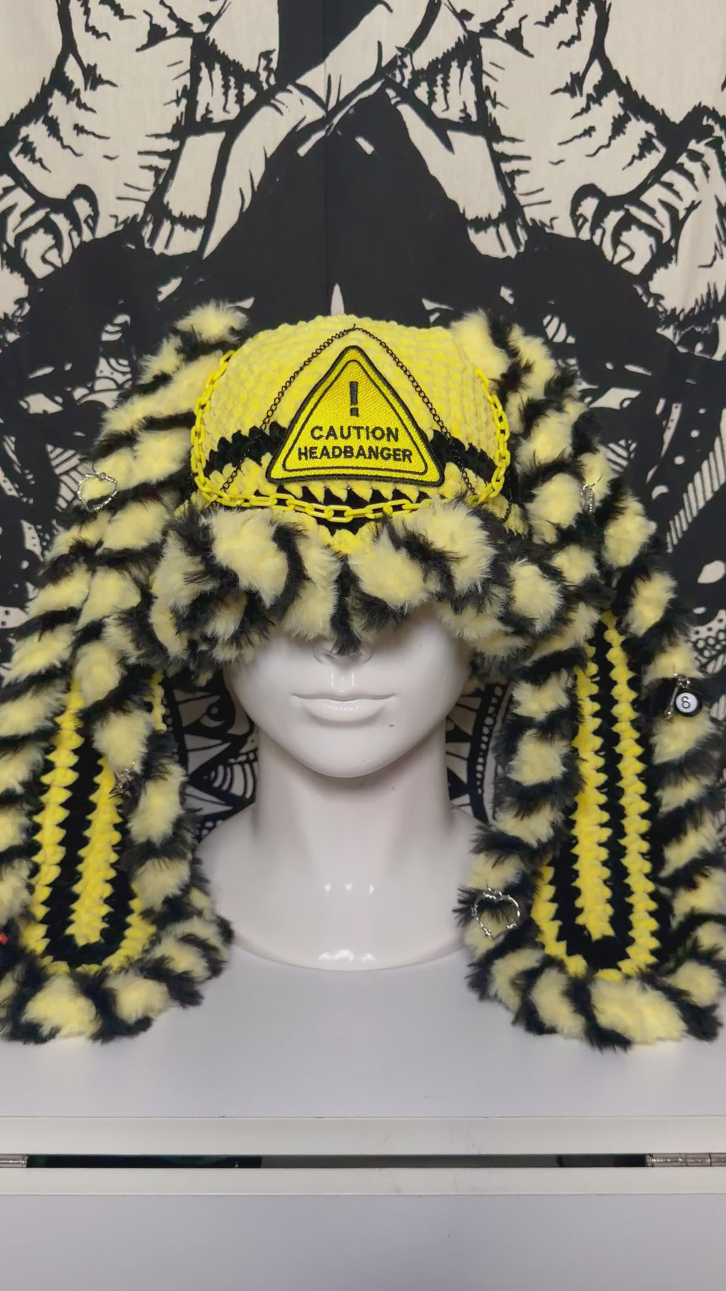 Caution Headbanger Bunny Hat