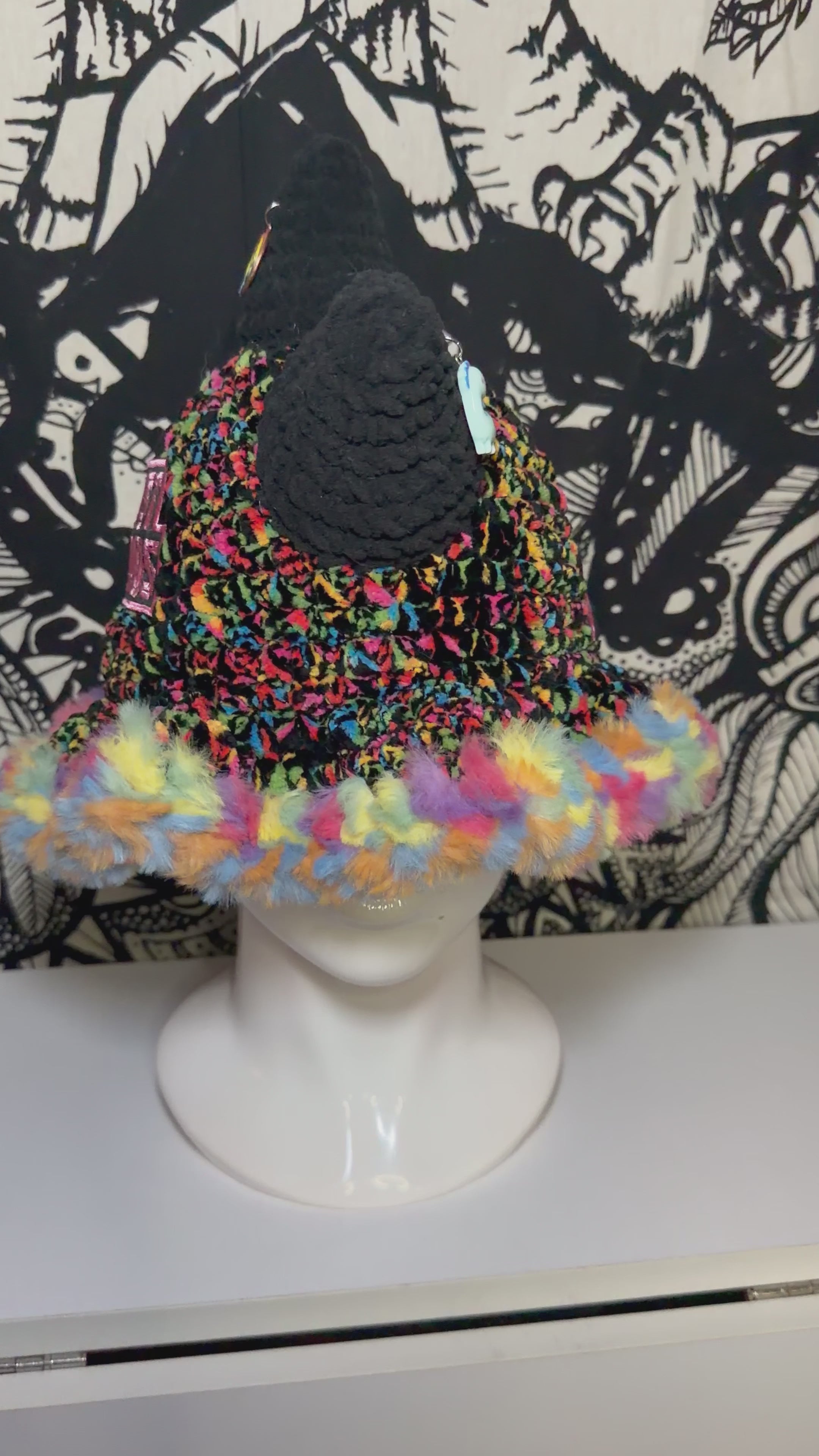 Black Rainbow LL/X Dino Hat