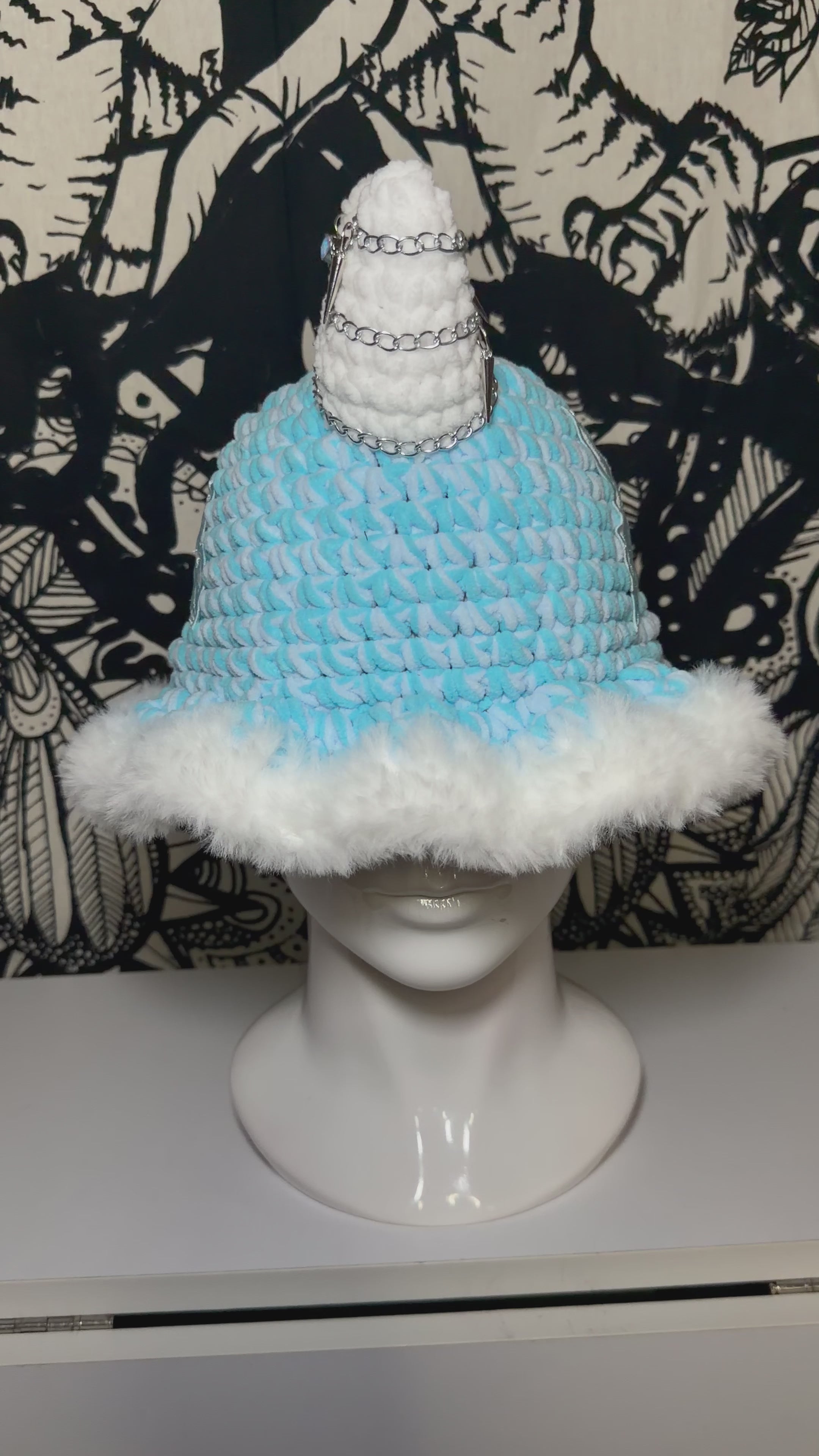 Ice Blue LL/X Dino Hat