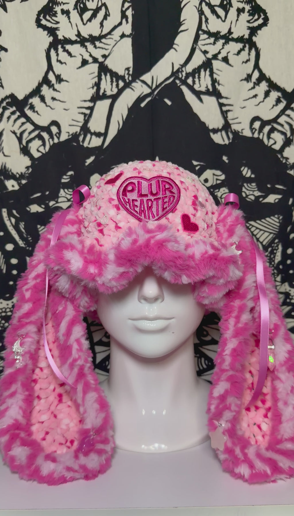 PLUR Hearted Bunny Hat