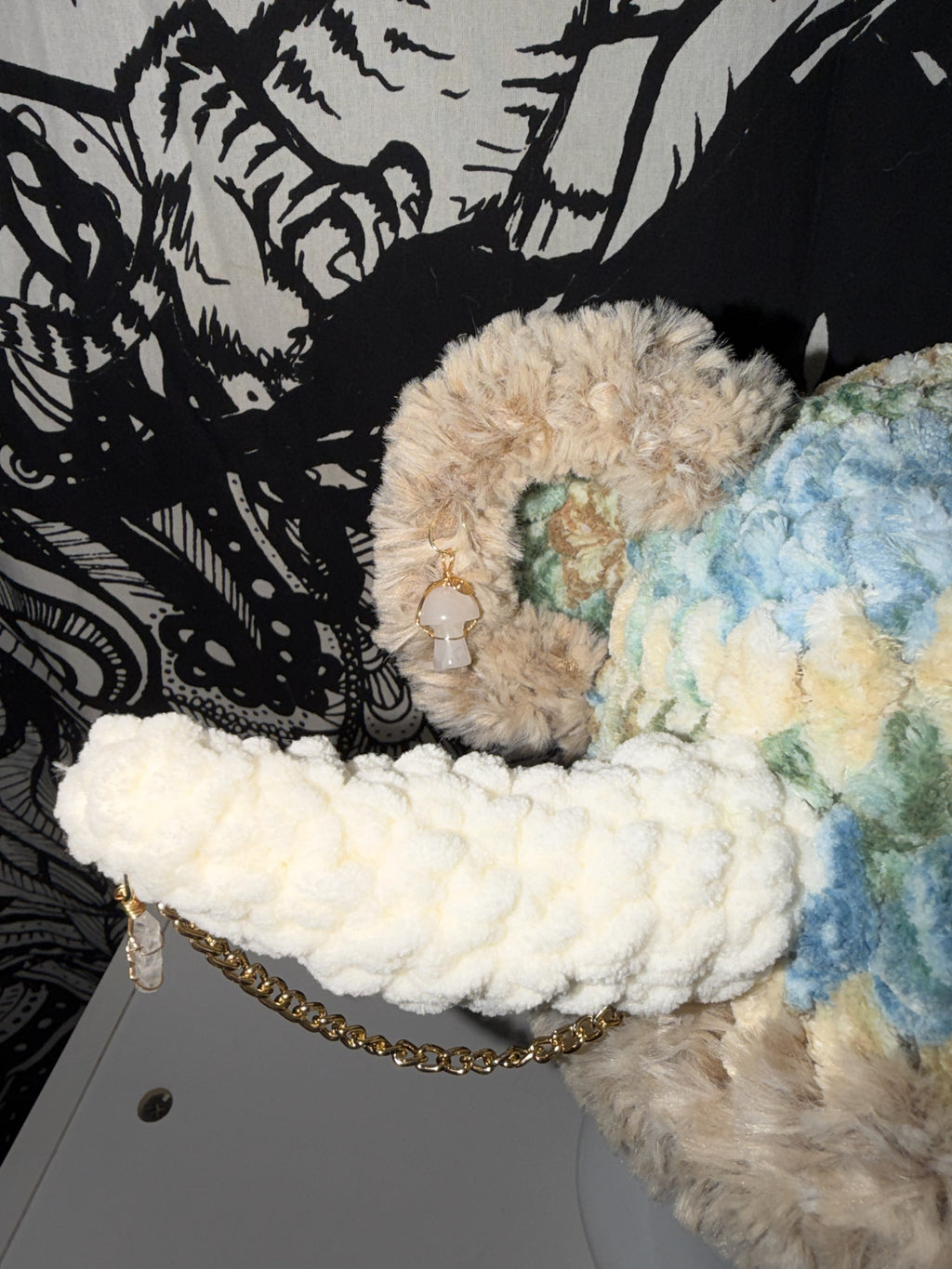 Wooli Horned Beanie w/Tan fur